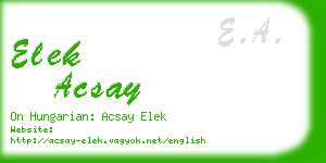 elek acsay business card